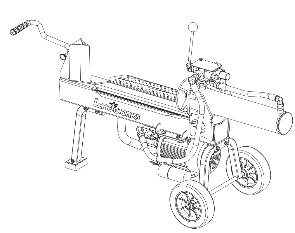 Landworks GUO079 Electric Powered Hydraulic Log Splitter