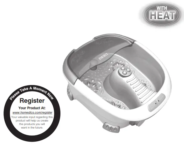 Homedics FB-300 JetSpa Elite Jet Action Footbath with Heat Instruction - jet spa elite