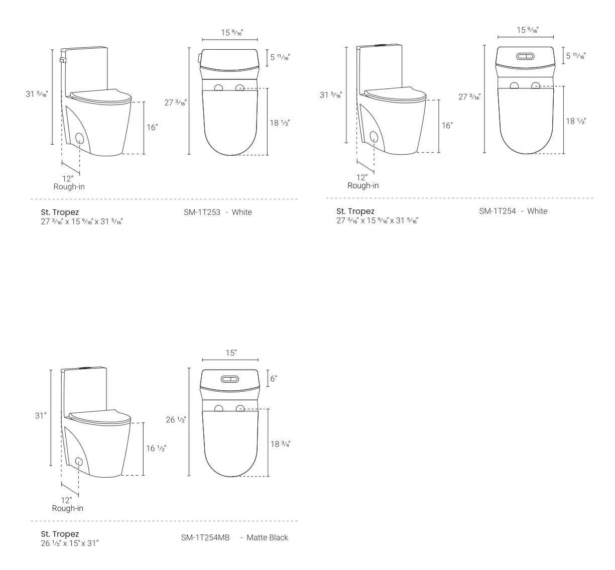 SwissMadison St. Tropez One-Piece Toilet - ONE-PIECE TOILET