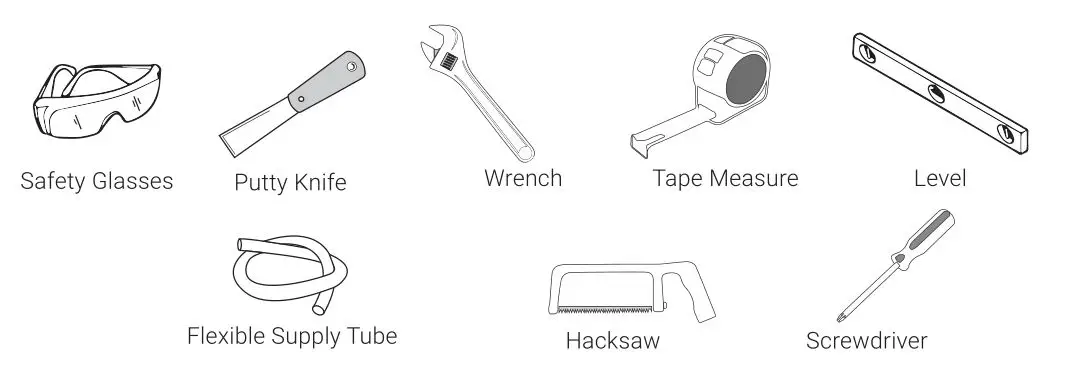 SwissMadison St. Tropez One-Piece Toilet - SUGGESTED TOOLS AND MATERIALS