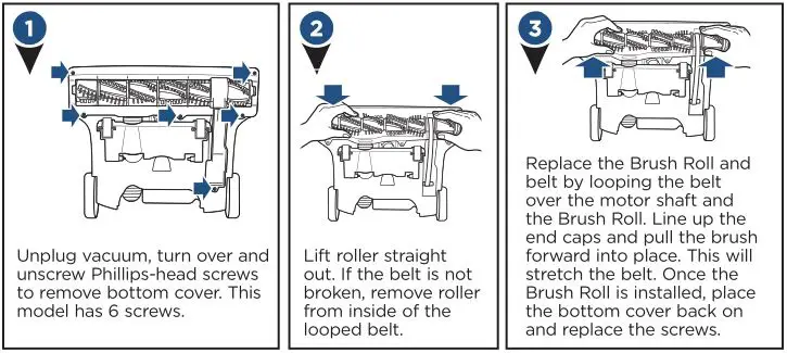Bissell 20191-20193 Series Cleanview Bagged Vacuum - Replace the Brush & Belt