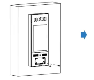 Akuvox X915X High end Smart Android Video Intercom s FaceID - Device Mounting 2