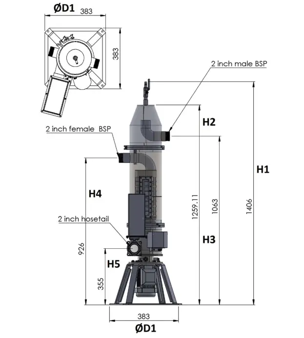Rotorflush Self-cleaning Intake Filters & Screens Dimensions and Characteristics
