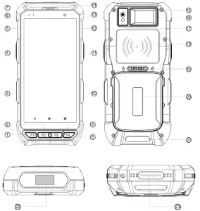 TELAERIS XPID200 Handheld Badge Reader - Illustration of Equipment