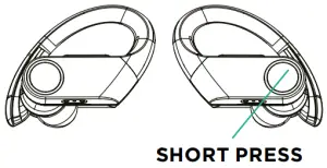 ESC SOUNDS Series 3 Earbuds - SHORT PRESS