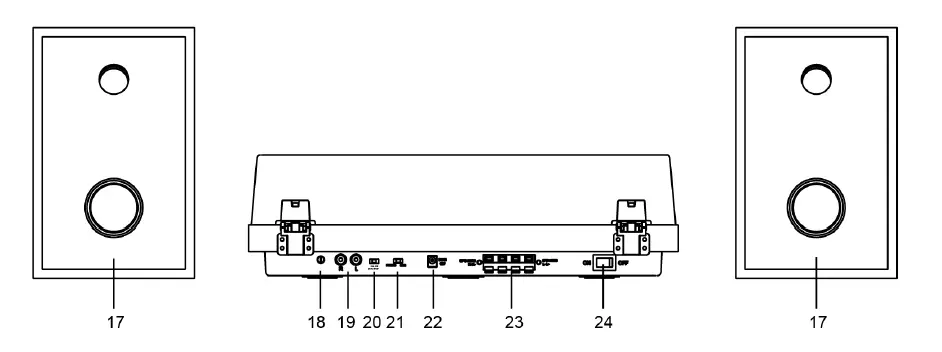 CROSLEY C62B-WA Belt-Drive 2-Speed Vinyl Bluetooth Turntable with Included Speaker Instruction Manual-3
