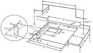 JENNER W11508892A Commercial Style Gas Cooktops - Cabinet Requirementsoktop