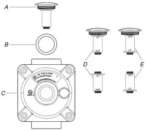 JENNER W11508892A Commercial Style Gas Cooktops - Regulator cap