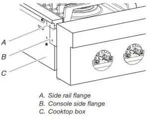 JENNER W11508892A Commercial Style Gas Cooktops - Side rail flangeric