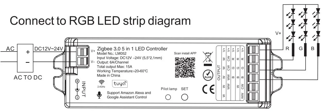 Mi-Lighting LM052 Zigbee 3.0 5-in-LED Strip Controller 1.6