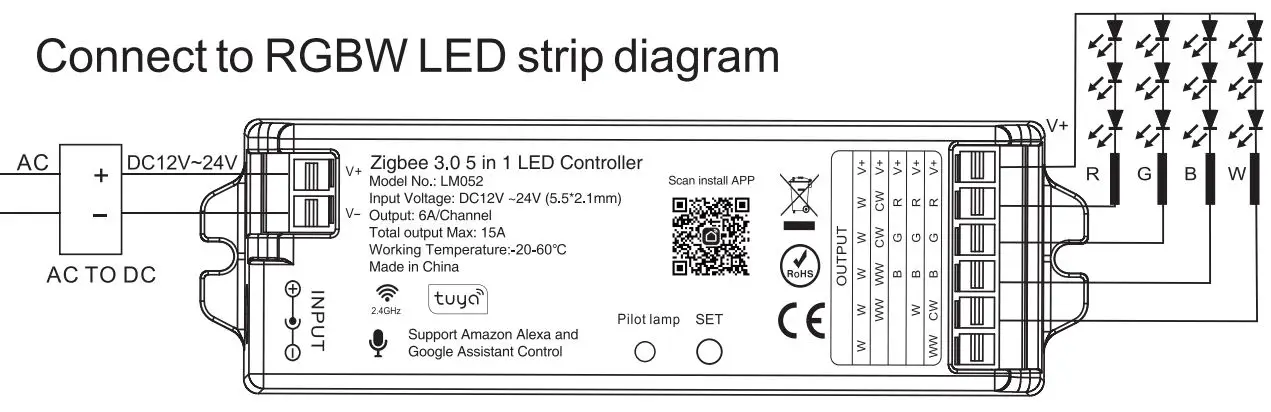 Mi-Lighting LM052 Zigbee 3.0 5-in-LED Strip Controller 1.7