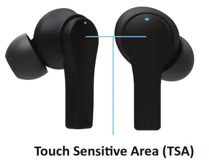 pTron B09KYDNSHC Bassbuds Tango ENC TWS Earbuds - Bu�on Descripton