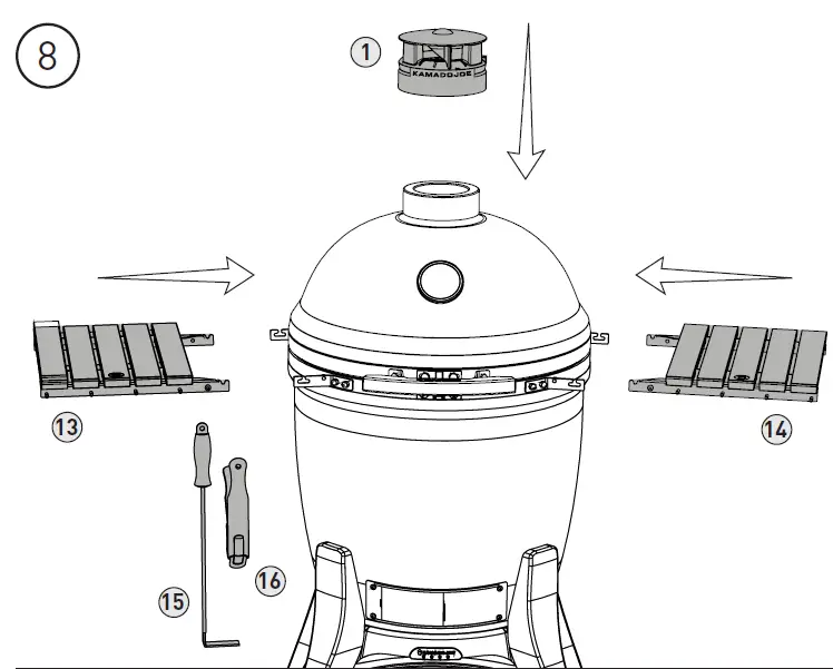 KAMADOJOE KJ15040721 Classic III Outdoor Cooking fig 12