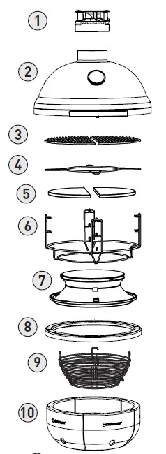 KAMADOJOE KJ15040721 Classic III Outdoor Cooking fig 2