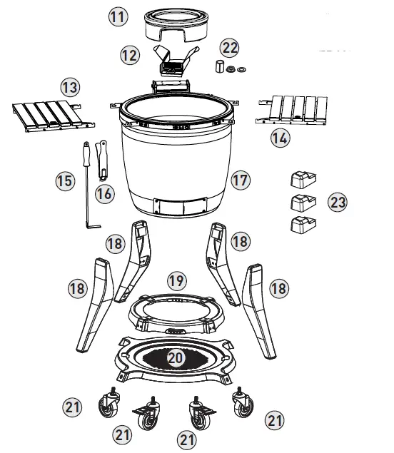 KAMADOJOE KJ15040721 Classic III Outdoor Cooking fig 3