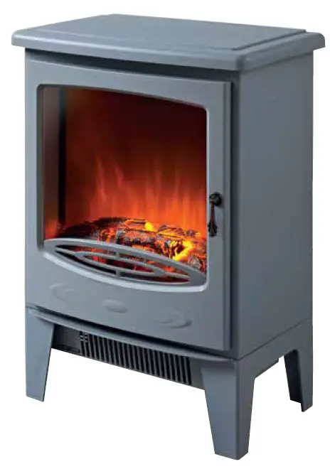 BLAUPUNKT 359795 1800W Log Effect Medium Grey Stove