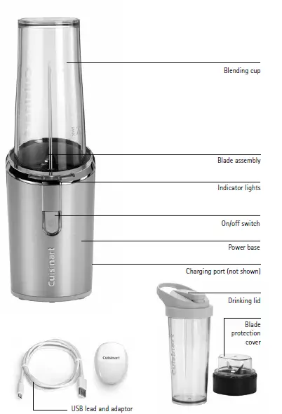 Cuisinart RPB100U Cordless On the Go Blender fig 2