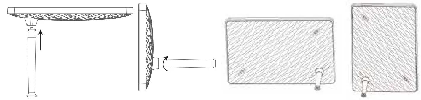 VUCATIMES V8 WiFi Digital Picture Frame - stand