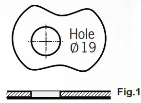 PANORAMA ANTENNAS SW3 965 L G AM 6 60 Series Cellular and GPS Antenna - Prepare and drill hole