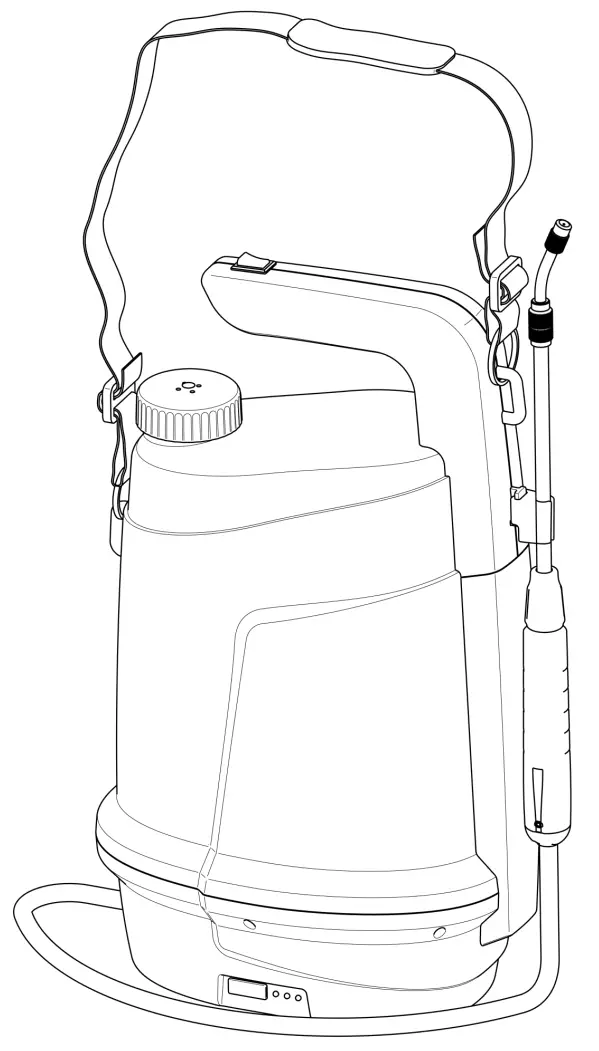 VOLPI V Black Smart Shoulder Electric Sprayer - fig