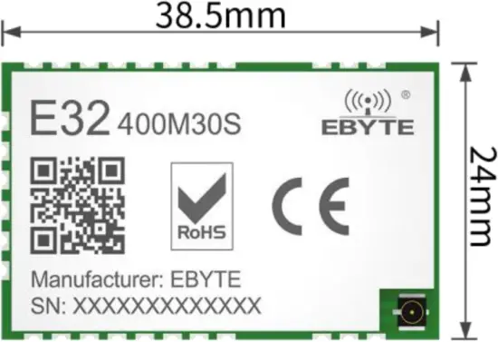 E32-400M30S SX1278 - Dimensions