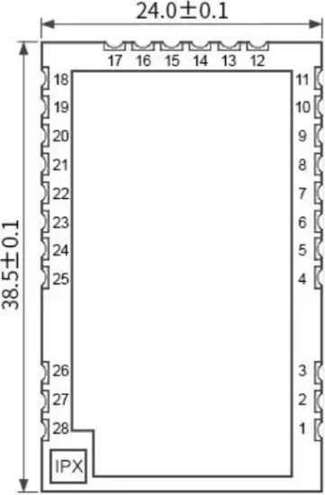 E32-400M30S SX1278 - Size & Pin defination 1