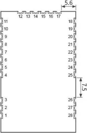 E32-400M30S SX1278 - Size & Pin defination 2