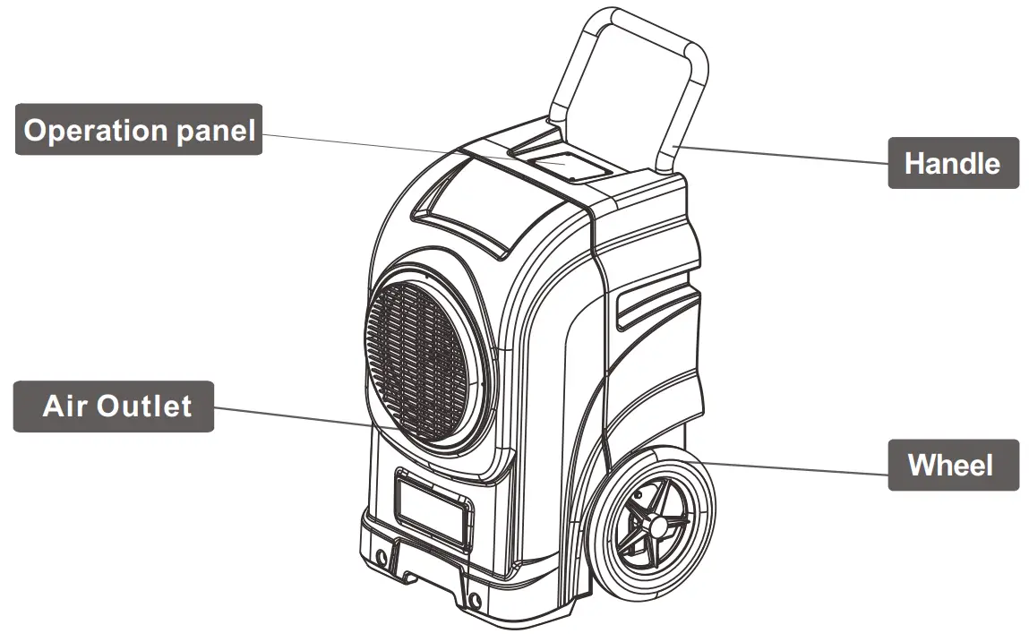 ALORAIR Storm Elite Smart WiFi Dehumidifier - Front View
