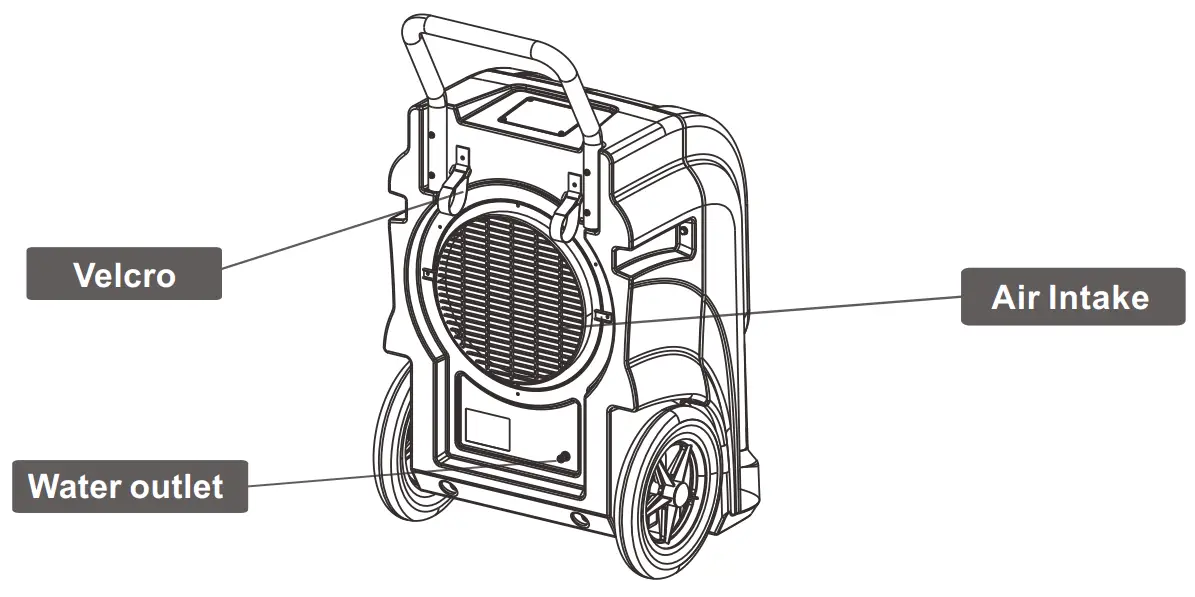 ALORAIR Storm Elite Smart WiFi Dehumidifier - rear View