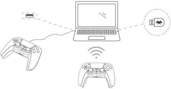 A PLUS PLUS T28 Wireless Controller PS4 - FIG 5