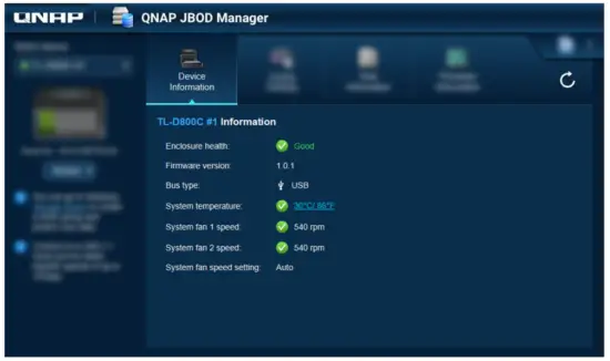 QNAP JBOD Enclosure Software - app2