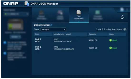 QNAP JBOD Enclosure Software - app4