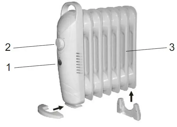 mesko MS7804 Electric Space Heater Oil Electric Space Heater-1