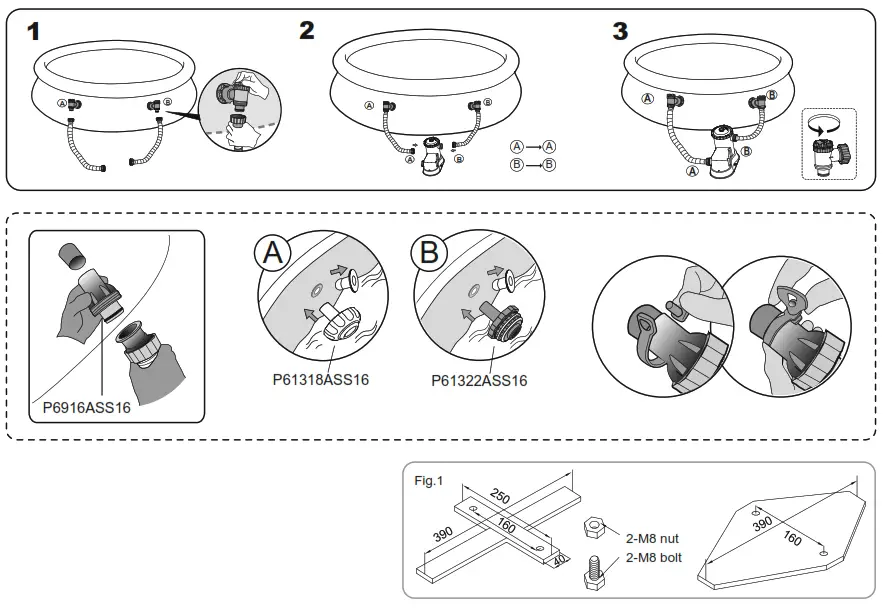 Bestway 58389 Inflatable Swimming Pool Pump -1