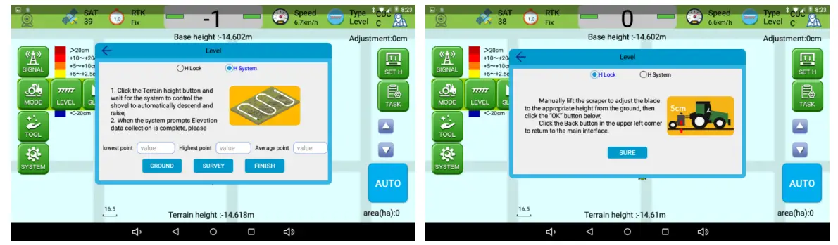Configuration of flat mode