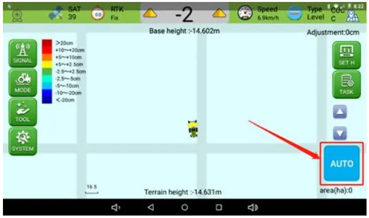 Start Automatic Leveling