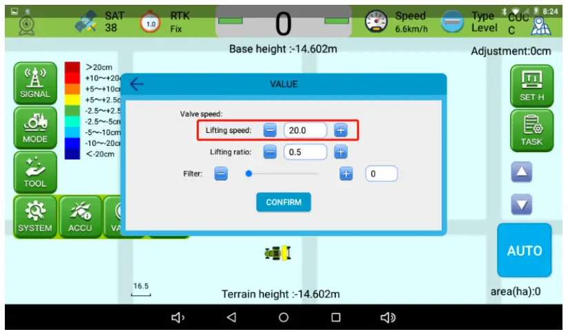 Adjust Lifting Speed
