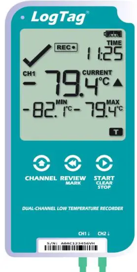 LogTag UTREL30-16 Dual Channel Low Temperature Recorder