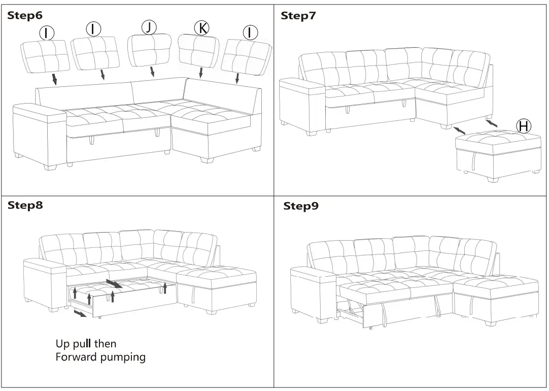 SIMPLE RELAX 89136 87 75 in W Woven Fabric Sleeper Sectional Sofa - fig 1