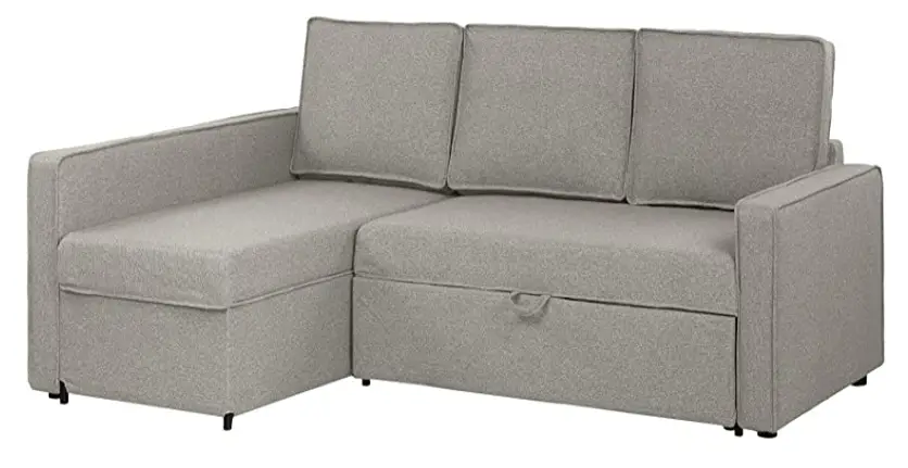 SIMPLE RELAX 89136 87 75 in W Woven Fabric Sleeper Sectional Sofa