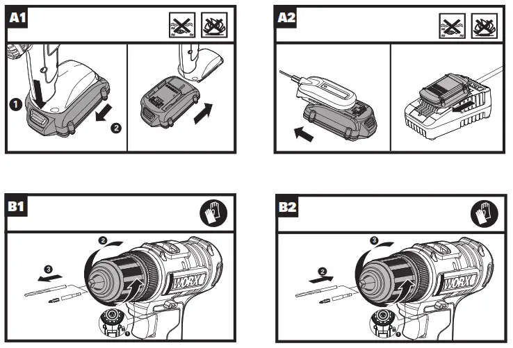 WORX WX108L 20V Cordless Drill and Driver - FIG 1
