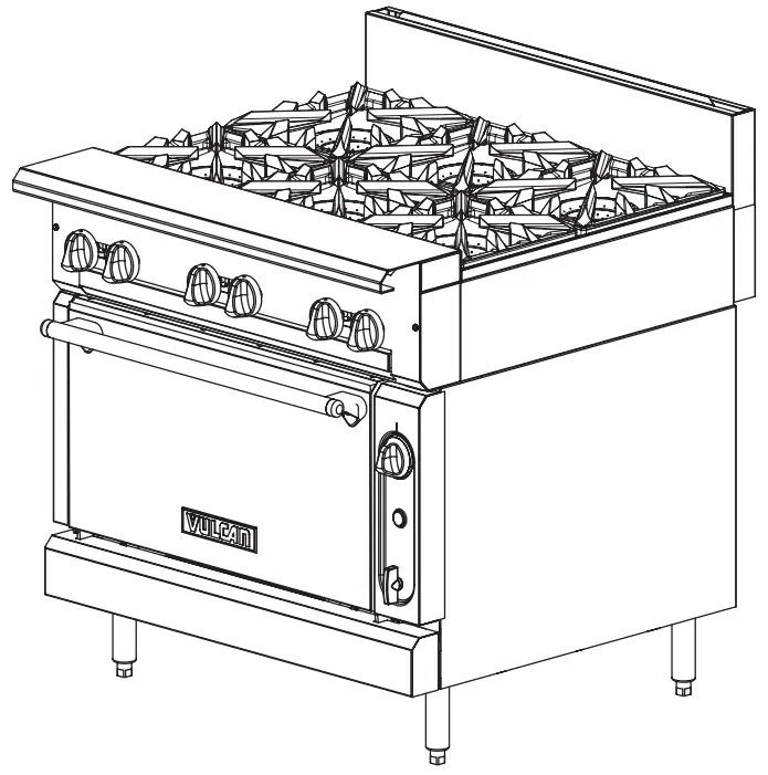 VULCAN V6B36 V Series HDR Gas Ranges