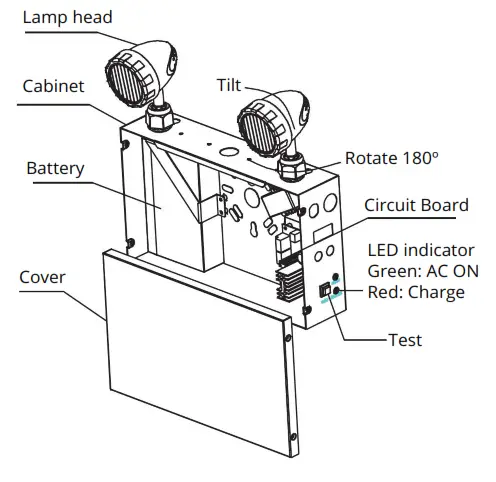 ORTECH OE-212BP LED Emergency Lights - Lamp head