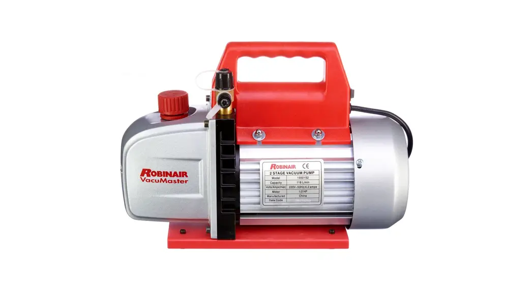 Robinair 15120a High Performance Vacuum Pump User Manual Robinair 15120a High Performance Vacuum Pump User Manual