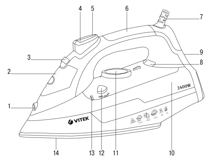 VITEK VT 1266 B Steam Iron - Fig 1