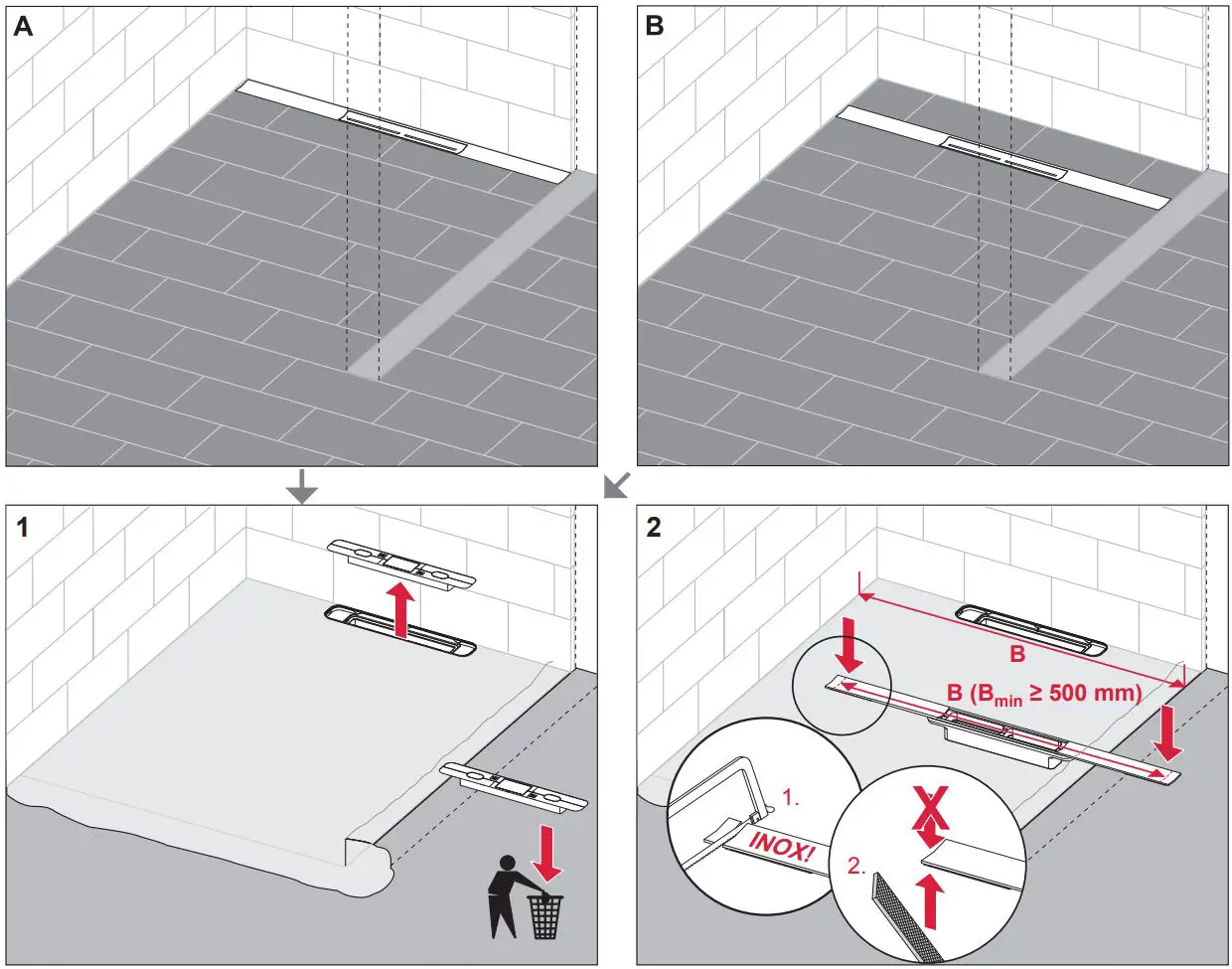 TECE 670800 Drainprofile Shower Installation Guide - How to use