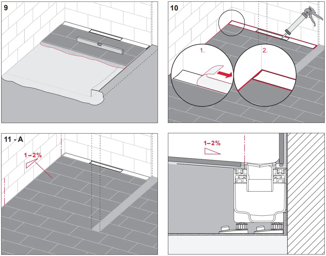 TECE 670800 Drainprofile Shower Installation Guide - How to use