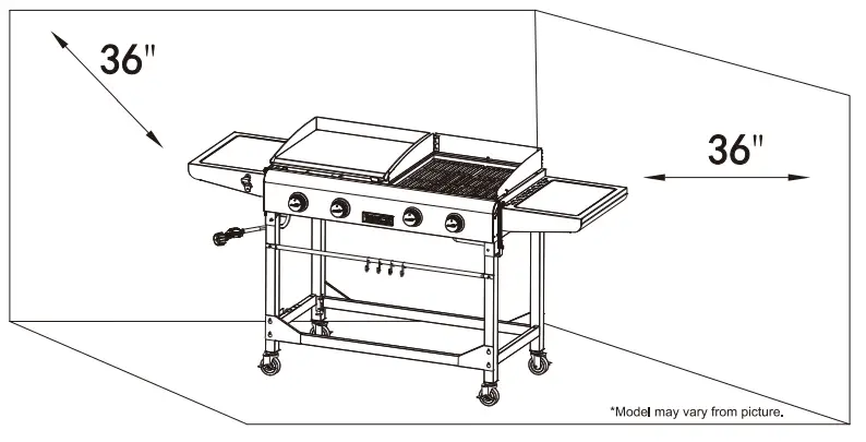 Royal Gourmet GD401 4-Burner Liquid Propane Gas Grill - qr code 1