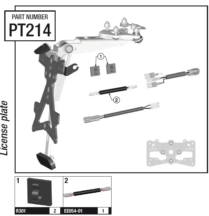 rizoma FOX License Plate Support with Tail Light 1