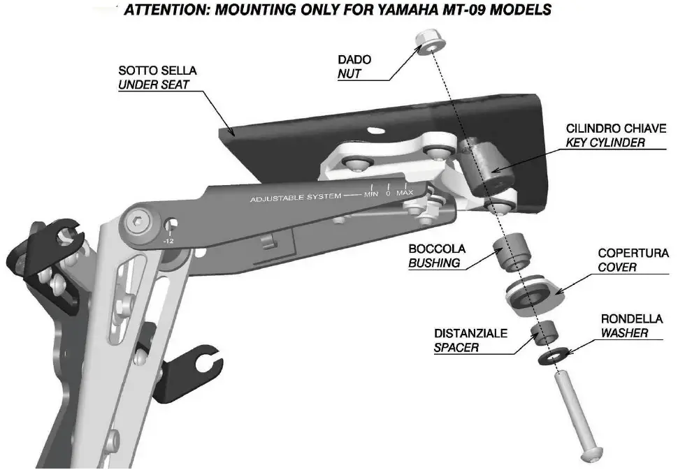 rizoma FOX License Plate Support with Tail Light 15